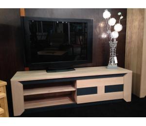 Meuble TV 1 porte coulissante L150 H42.5 P45cm