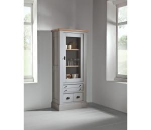 R Vitrine 1 porte 2 tiroirs L78 H188 P45cm