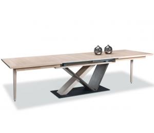 P Table pied central 180x100cm avec 3 allonges