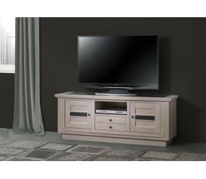 B Meuble TV  2 portes 1 tiroir 1 niche L160 H61 P45cm