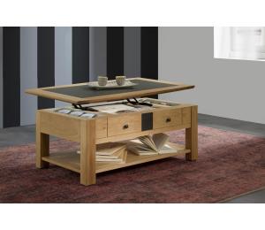 B Table basse dinette L105 H40 P63 cm plateau relevé