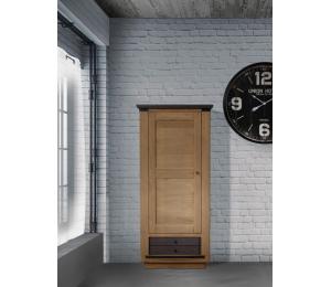 M Colonne 1 porte bois 1 tiroir L79 H171 P45cm