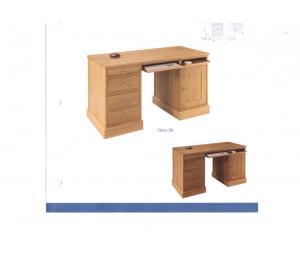 Bureau ministre 2 tiroirs +1 tiroir pour dossiers suspendus en bas L140 P65 H78.5cm