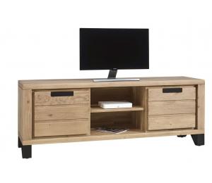 Meuble TV 2 portes, 1 niche L160 H60 P42cm