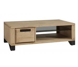 Table basse 1 tiroir va et vient L120 H42 P67cm