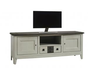 S Meuble TV 2 portes, 1 tiroir, 1 niche L160 H60 P46 cm