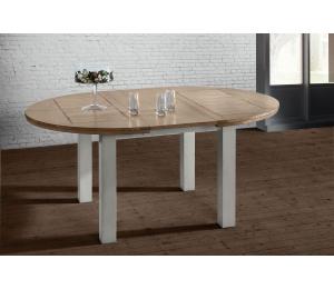 R Table ronde diamètre 125 avec 1 allonge portefeuille de 39cm