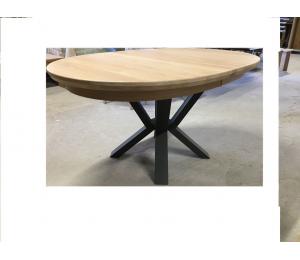 Table ovale en chêne massif 156 X 100cm + 3 allonges de 40cm ou 180/200 X 115 +3 allonges de 40cm