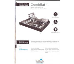 Sommier relevable COMBILAT II hauteur version bois 20cm ou hauteur version tissu ou simili 18cm