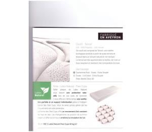 Matelas fixe LOTUS hauteur 24cm confort équilibré, contact moëlleux