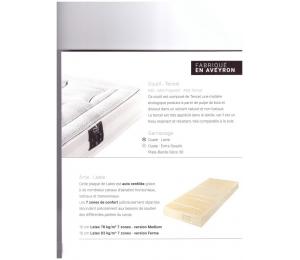 Matelas fixe ORPHEE hauteur 22cm confort ferme, contact moëlleux existe en versions médium ou ferme