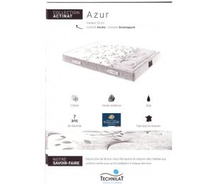 Matelas fixe AZUR hauteur 23cm confort ferme, contact enveloppant