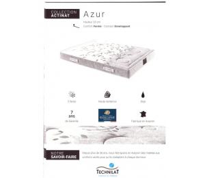 Matelas fixe AZUR hauteur 23cm confort ferme, contact enveloppant