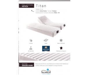 Matelas relevable TITAN hauteur 21cm confort extra ferme, contact tonique. Existe aussi en versions relevables Mono ou Bi