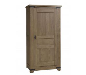 T Bonnetière 1 porte L100 H195 P64cm intérieur: lingère avec 3 tablettes ou 1 tablette + 1 barre de penderie