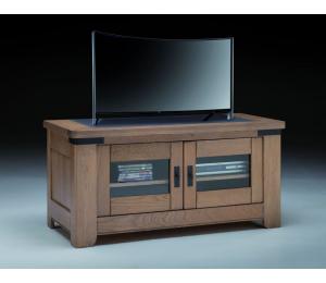 T Meuble TV 2 portes L122 H59 P53cm