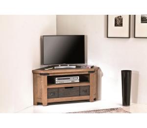 T Meuble TV d'angle 1 tiroir 1 niche L123 H60 P66cm