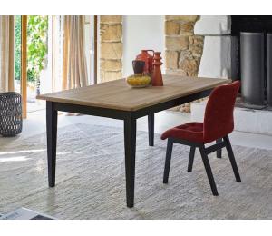 O Table rectangulaire L170x100cm avec 1 allonge portefeuille de 60cm ou L200x100cm avec 2 allonges portefeuille de 46cm
