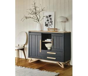 A Meuble d'appui 2 portes, 1 tiroir, 1 niche L130 H100 P41cm