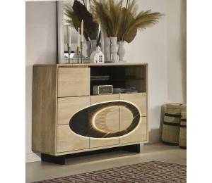 TH Bahut haut 3 portes 1 niche L141 H109 P42cm