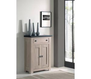 W Meuble d'appui 2 portes 1 tiroir L82 H110 P35cm
