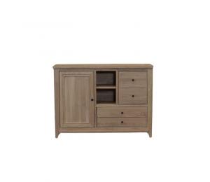 V Meuble d'appui 2portes,2 tiroirs, 1niche L138 H101 P42cm