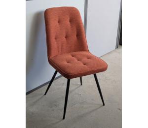 Chaise CLA 05 Tissu coloris Terracotta (Existe aussi en beige sable, taupe,gris perle, gris anthracite,jaune paille, vert bouteille,bleu turquoise) (Possibilité option plateau pivotant à 180°) L46 H91 P61cm